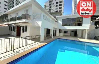 Casa para alugar, 500 m² por r$ 15.000,00/mês - ponta da praia - santos/sp