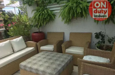 Apartamento garden com 4 dormitórios à venda, 300 m² por r$ 3.200.000,00 - aparecida - santos/sp