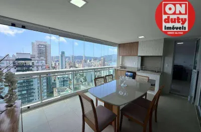 Apartamento com 3 suítes para alugar, 151 m² por r$ 15.000/mês - aparecida - santos/sp