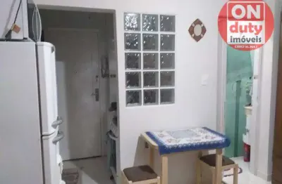 Kitnet com 1 dormitório à venda, 24 m² por r$ 265.000,00 - embaré - santos/sp
