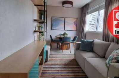 Apartamento com 1 dormitório à venda, 44 m² por r$ 640.000,00 - ponta da praia - santos/sp