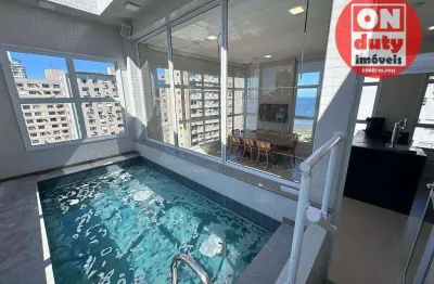 Cobertura com 3 dormitórios à venda, 158 m² por r$ 4.000.000,00 - embaré - santos/sp