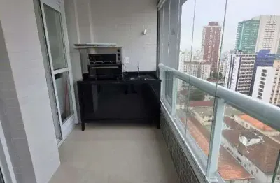Apartamento com 1 quarto para alugar, 55 m² por r$ 5.015/mês - boqueirão - santos/sp