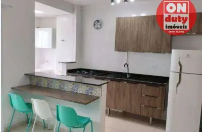 Apartamento com 1 dormitório para alugar, por r$ 3.000/mês - macuco - santos/sp