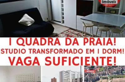 1 quadra da praia - studio à venda - josé menino - santos/sp