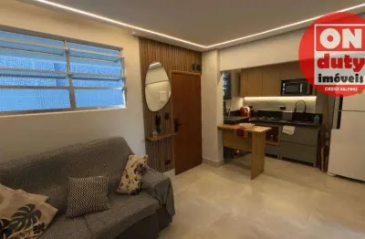 Apartamento com 2 dormitórios à venda, 40 m² por R$ 480.000,00 - Aparecida - Santos/SP