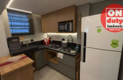 Apartamento com 2 dormitórios à venda, 40 m² por r$ 480.000,00 - aparecida - santos/sp