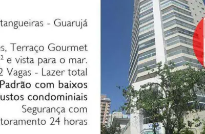 Espetacular apartamento vista mar  com 3 suítes à venda, 135 m² por r$ 1.590.000 - pitangueiras - guarujá/sp