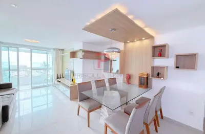 Apartamento porteira fechada a 200m da praia com 3 suítes + dce no jardim oceania