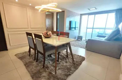 Apartamento vista mar todo projetado e mobiliado com 3 quartos no bessa