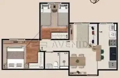 Apartamento com 2 quartos à venda na rua lázaro zamenhof, --, san fernando, londrina por r$ 299.000
