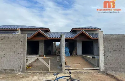 Casa com 2 dormitórios à venda, 82 m² por r$ 385.000,00 - flora rica ii - peruíbe/sp