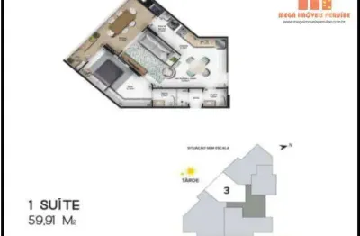Apartamento com 1 dormitório à venda, 50 m² por r$ 299.000,00 - vila guilhermina - praia grande/sp