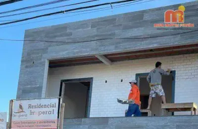 Casa  sobreposta com 2 dormitórios à venda, 61 m² por r$  - vila guilhermina - praia grande/sp