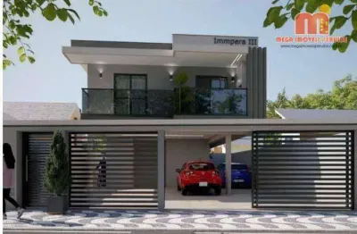 Casa com 2 dormitórios à venda, 76 m² por r$ 330.000,00 - aviação - praia grande/sp