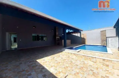 Casa com 3 dormitórios à venda, 190 m² por r$ 595.000,00 - flora rica ii - peruíbe/sp