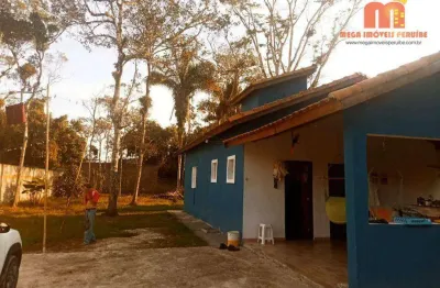 Chácara com 2 dormitórios à venda, 880 m² por r$ 350.000,00 - jardim somar - peruíbe/sp