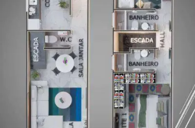 Casa com 2 quartos à venda na Rua Nicarágua, Guilhermina, Praia Grande