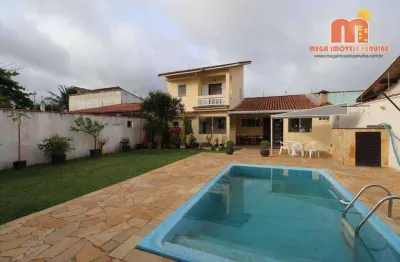 Casa com 4 dormitórios à venda, 181 m² por r$ 535.000,00 - balneário florida - peruíbe/sp
