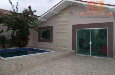 Casa com 3 dormitórios à venda, 230 m² por r$ 650.000,00 - balneário três marias - peruíbe/sp