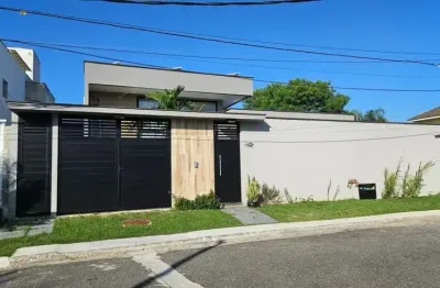 Linda casa contemporânea, linear à venda em vargem pequena, 3 suítes, 240m² de área construída !