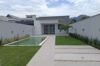 Linda casa linear a venda vargem grande 3 suítes 265 m² terreno, piscina, churrasqueira cond. clube