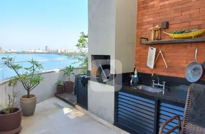Belíssima cobertura duplex com vista livre para a lagoa e o cristo redentor