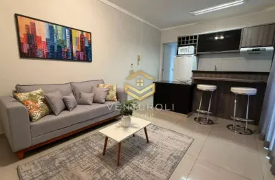 Apartamento mobiliado aconchegante e completo, com 1 dormitório e vaga de garagem!
