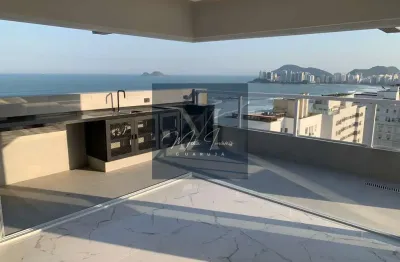 Cobertura penthouse avarandada com linda vista para o mar. ao lado da praia.