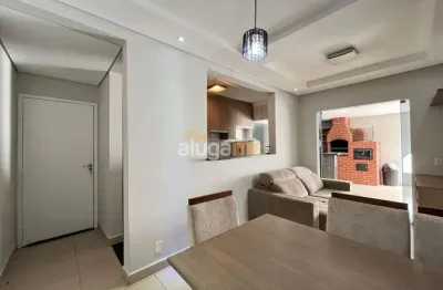 Apartamento mobiliado no rio fiora, com churrasqueira, 2 dormitórios, 2 banheiros e 1 vaga.