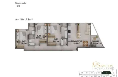 Apartamento à venda, 104 m² por r$ 999.648,00 - cacupé - florianópolis/sc