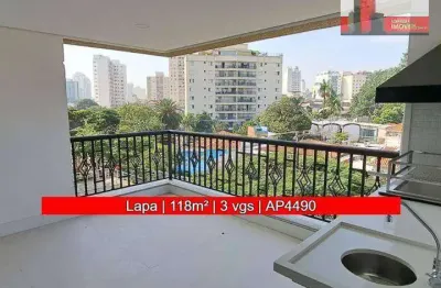 Apartamento de 118m², 3 vagas, r. cuevas, 100 - lapa, cond. le rêve