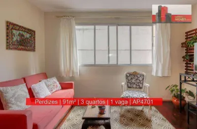 Apartamento r. iperoig, 742 - perdizes, 91m², 3 dorms, 1 vg, edifício itai
