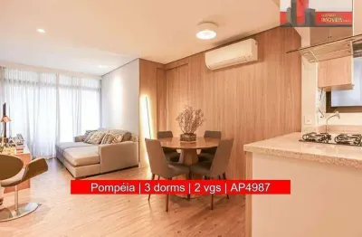 Apartamento r. dr. miranda de azevedo, 1251 - pompéia, 3 dorms, 2 vgs, 89m²