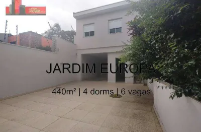 Casa r. honduras, 95 - jardim europa, 440m², 4 quartos, 6 vagas, alugado
