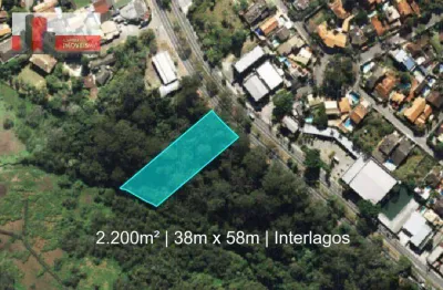 Terreno em interlagos para loteamento, av. atlântica, 4928 - parque do castelo, 2200m²