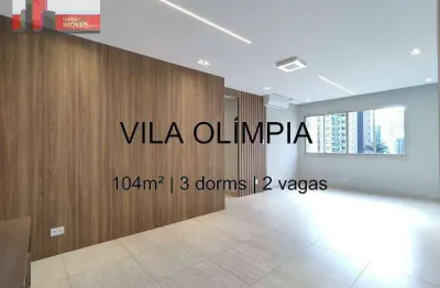 Rua casa do ator, 996 - vila olímpia, 104m², 3 dorms, 2 vagas, ed. teresina.