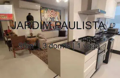 R. josé maria lisboa, 155 - jardim paulista, 96m², 3 dorms, 1 vaga, edifício caburai