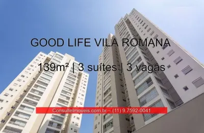 R. aurélia, 300 - vila romana, 139m², 3 suítes, 3 vagas, good life