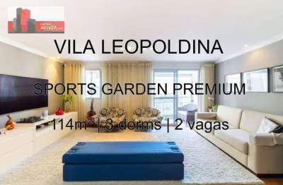 R. carlos weber, 535 - vila leopoldina, 114m², 3 dorms, 2 vgs, sports garden premium