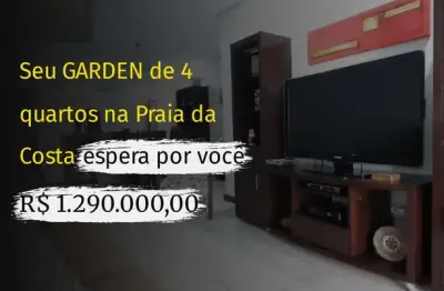 4 quartos gardem  na quadra do mar na praia da costa