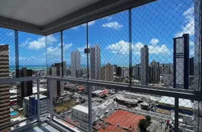 Apt manaira esquina av. ruy carneiro, 96m2, 4 quartos, 3 suítes, vista mar,2 vagas