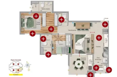 Condomínio magno assunção - apartamento em vila assunção, santo andré/sp