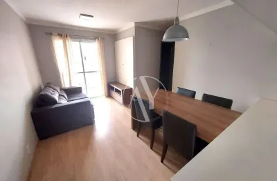 Apartamento mobiliado com 3 quartos e 3 vagas, 66 m² - venda por r$ 750.000 ou aluguel por r$ 5.489/mês - mansões santo antônio - campinas/sp