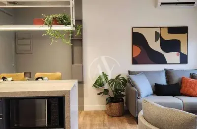 Apartamento com 1 dormitório, 39 m² - venda por r$ 700.000 ou aluguel por r$ 4.500/mês - cambuí - campinas/sp