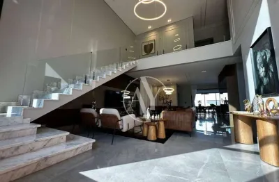 Casa em condomínio sobrado 3 suítes mobiliada c/ elevador p/ locação no residencial arborais, campinas/sp