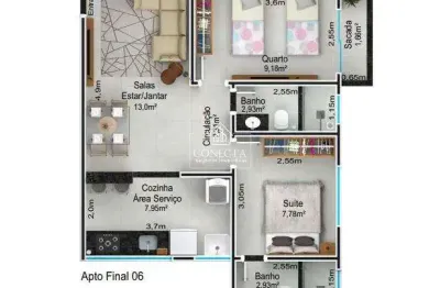 Apartamento com 2 quartos à venda no Santa Mônica, Uberlândia 