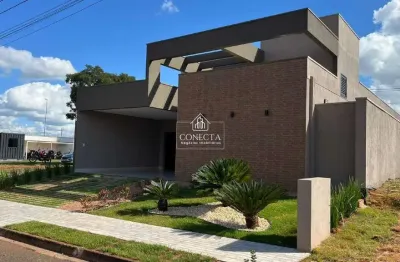 Casa nova de alto padrão no condomínio splendido com projeto moderno e funcional, altíssima qualidade. , 220 m² de construção, 3 quartos todos suites