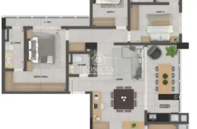 Apartamento com 3 quartos à venda no Morada da Colina, Uberlândia 