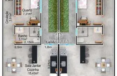 Casa com 2 quartos à venda no Novo Mundo, Uberlândia 